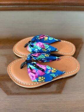 Matilda Jane The Seashore Floral Sandals Girls Size 9 Blue Pink New